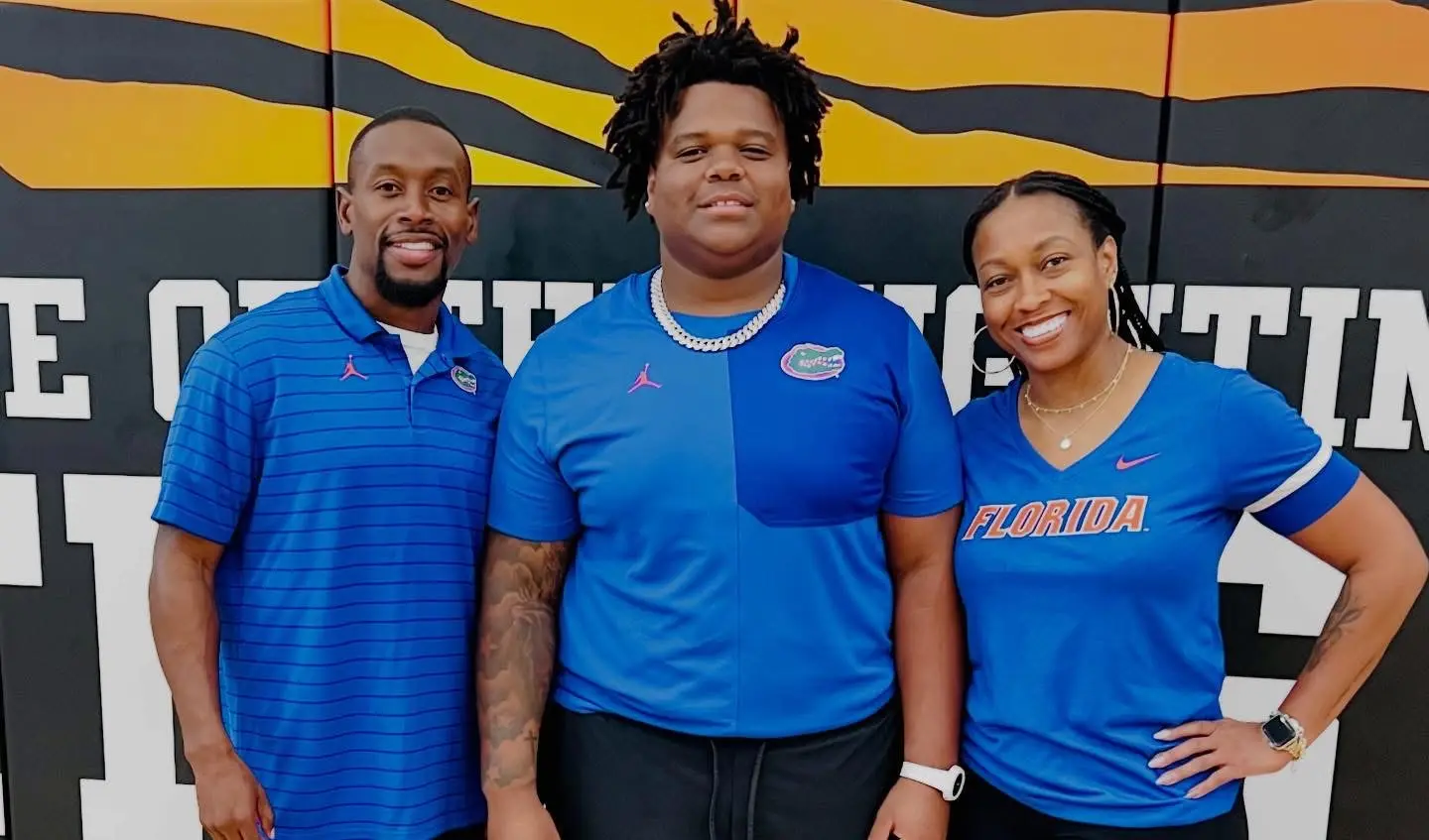 Student-athlete with University of Florida representatives
